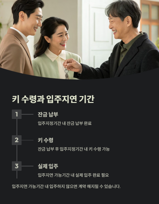 키 수령과 입주지연 기간