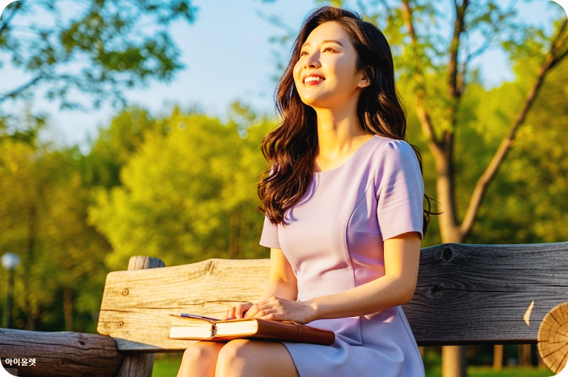 장기적 성장을 기대하며 환하게 미소 짓는 투자자