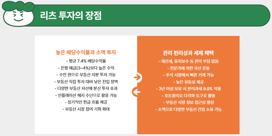 리츠의 장점