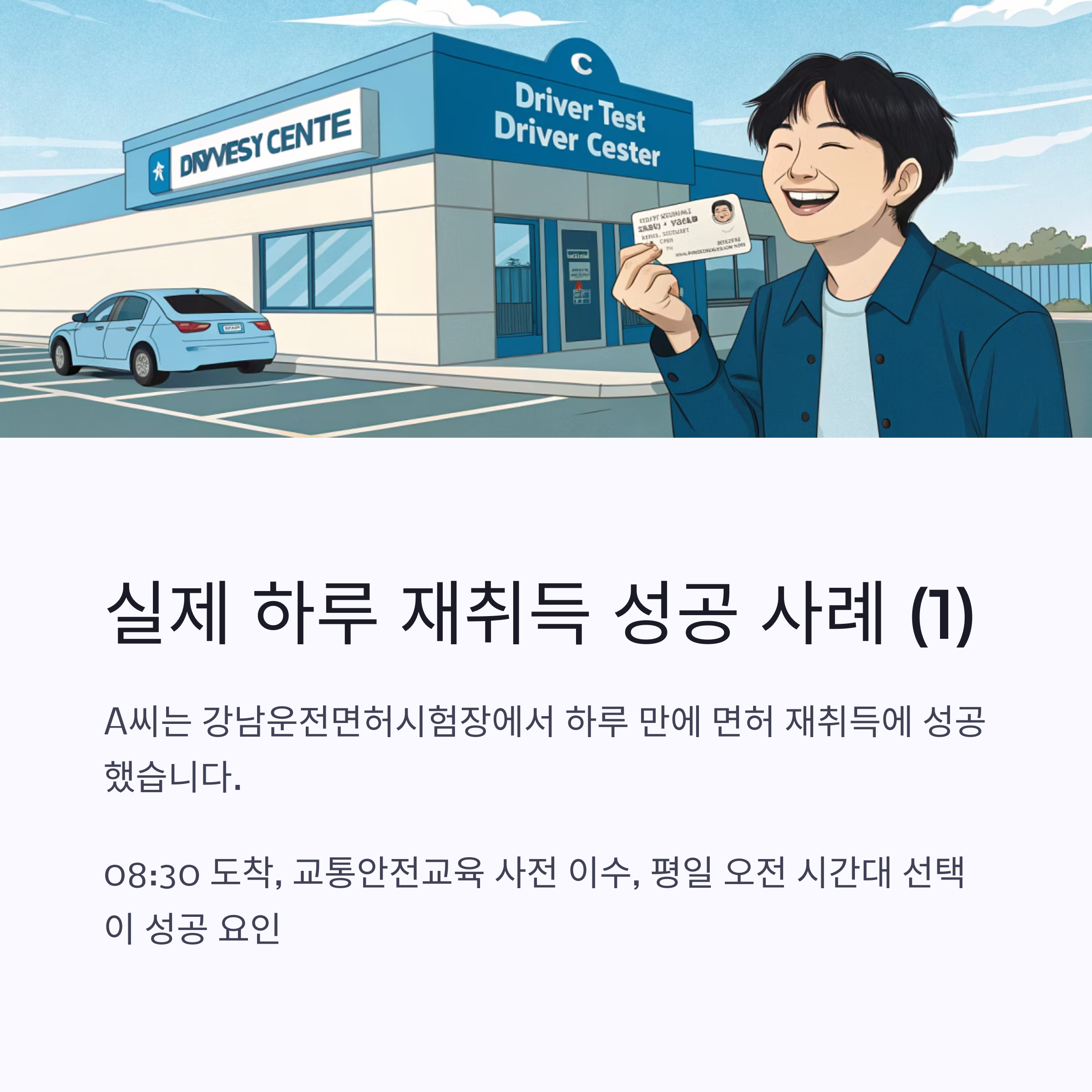 실제 하루 재취득 성공 사례1