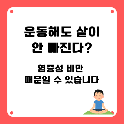 운동해도 살이 안빠진다면 염증성비만때문일수 있습니다.
