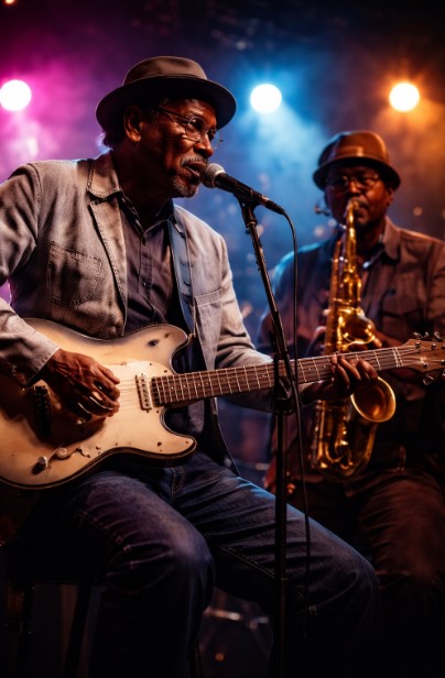 블루스 연주 관련 사진