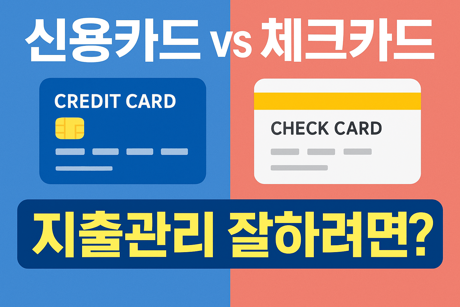 신용카드와 체크카드, 유리한 선택은?