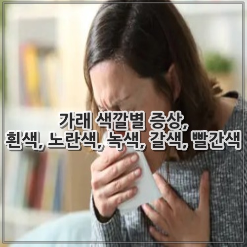 가래 색깔별 증상, 흰색, 노란색, 녹색, 갈색, 빨간색