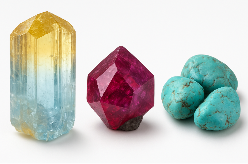 토파즈(Topaz), 스피넬(Spinel), 터쿼이즈(Turquoise)