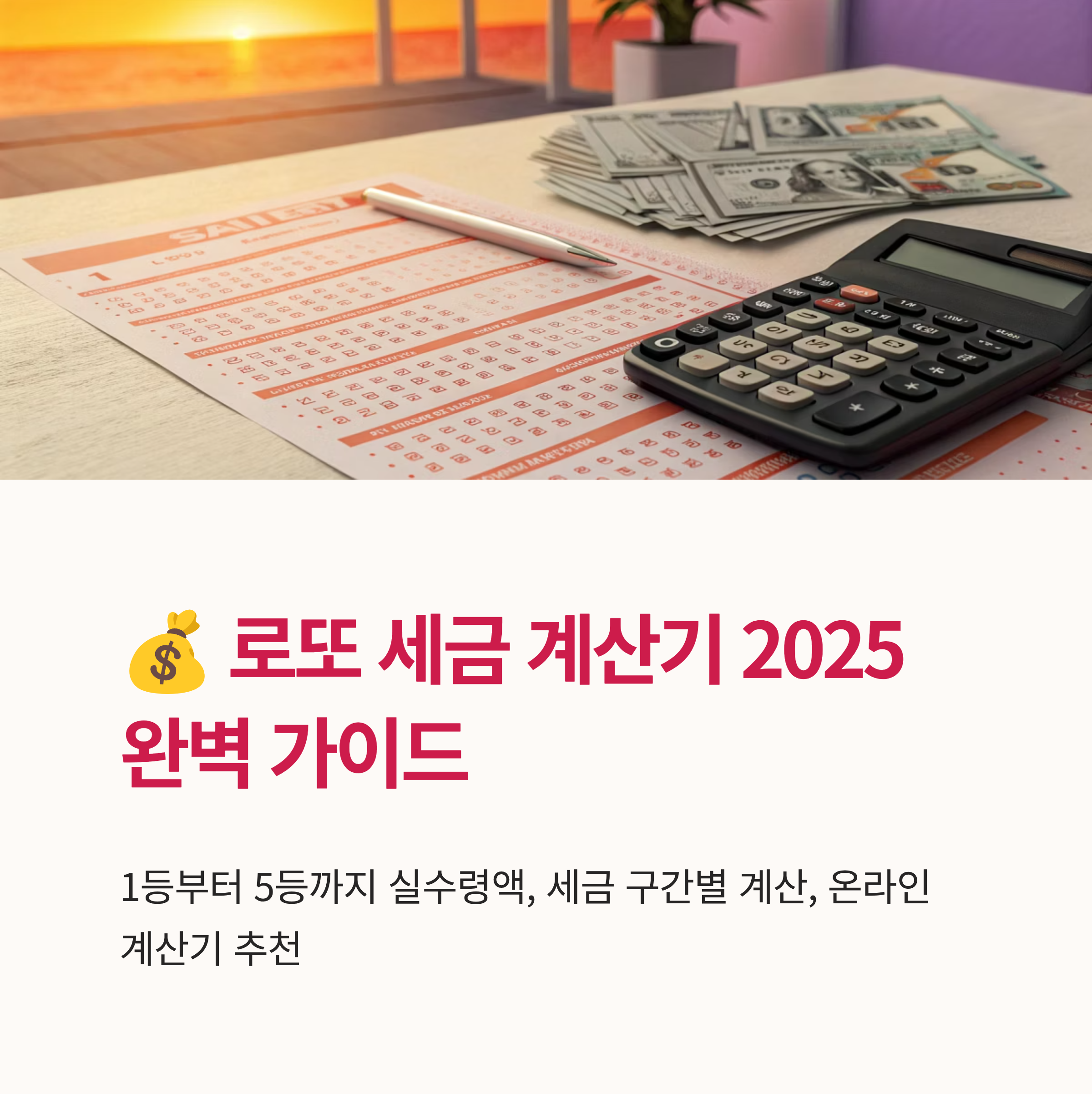 로또 세금 계산기 알아보기
