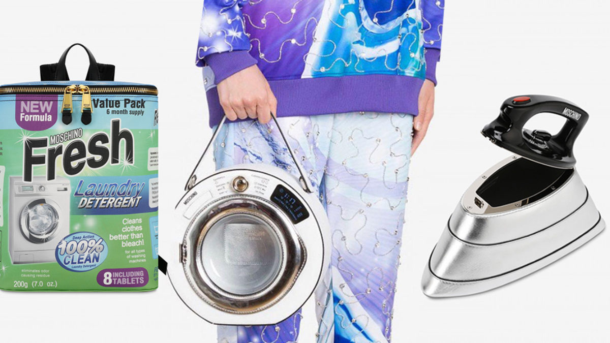 moschino washing machine bag
