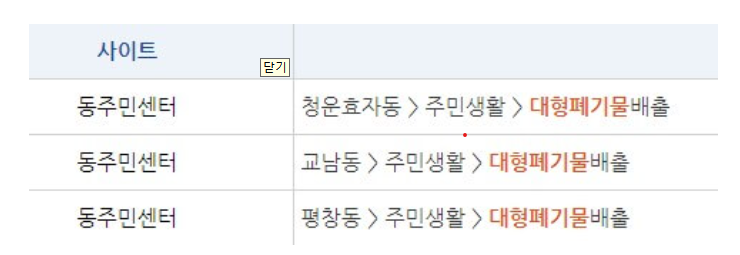 대형폐기물 스티커 인터넷발급