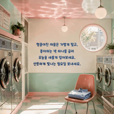 움직이는 월요일 아침 인사말 이미지 움짤 글귀 모음