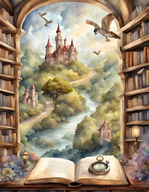 책방에서 멋진 환경을 보고 있는 1인칭 모습 관련 사진