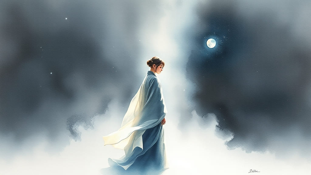 고독과 외로움이라는 현침살의 성향을 나타내는 이미지