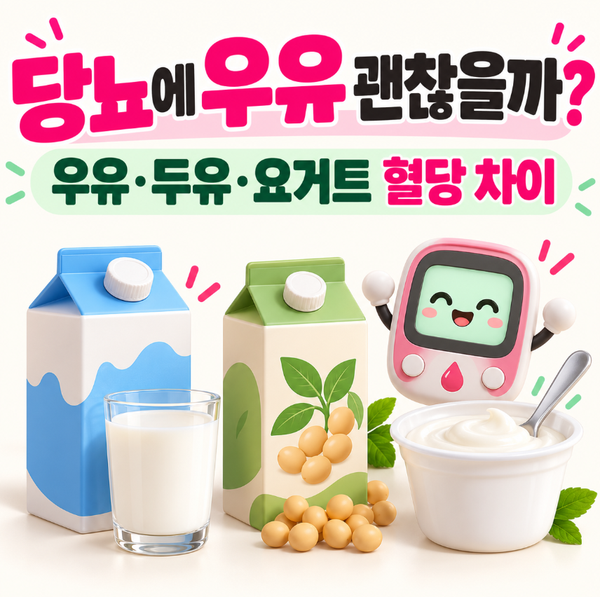 당뇨에 우유 괜찮을까?｜우유&middot;두유&middot;요거트 혈당 차이와 고르는 방법 총정리