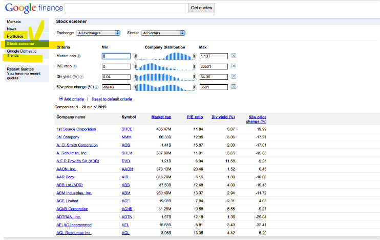 구글 파이낸스 실시간 사용법(출처-구글홈페이지)