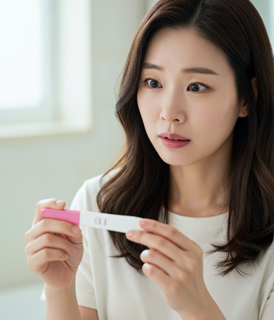 임신테스트기 희미한 두 줄