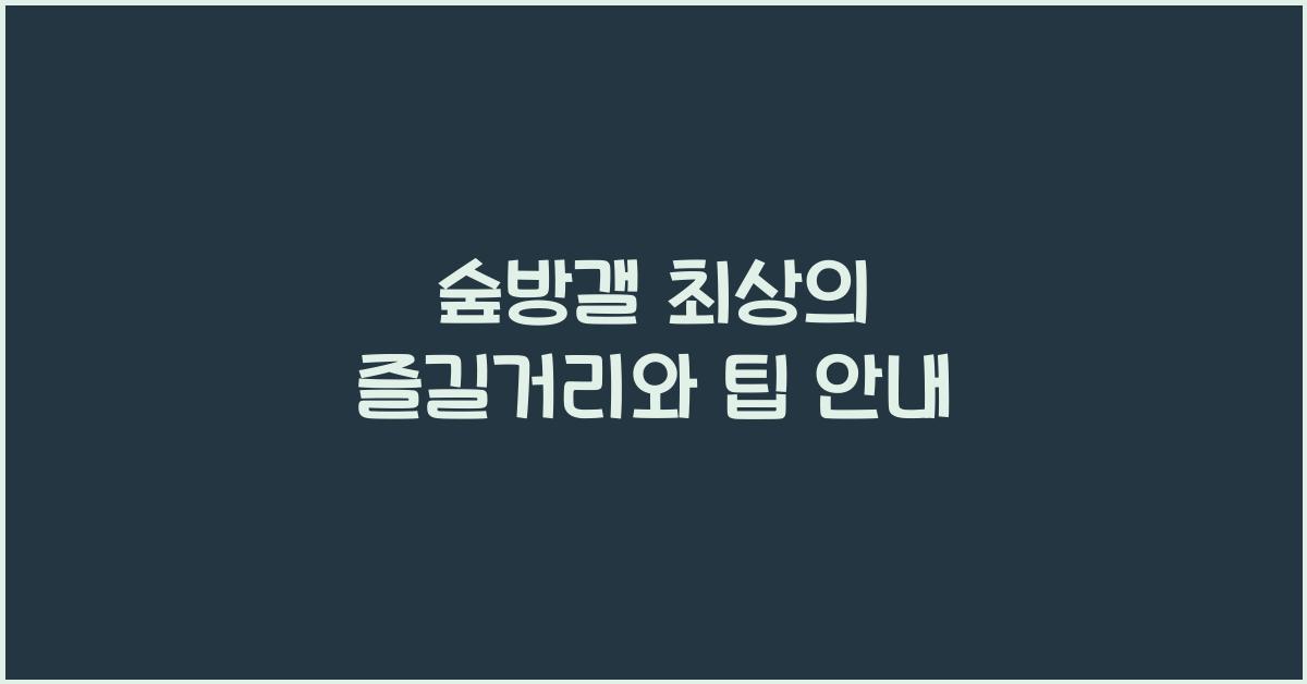 숲방갤