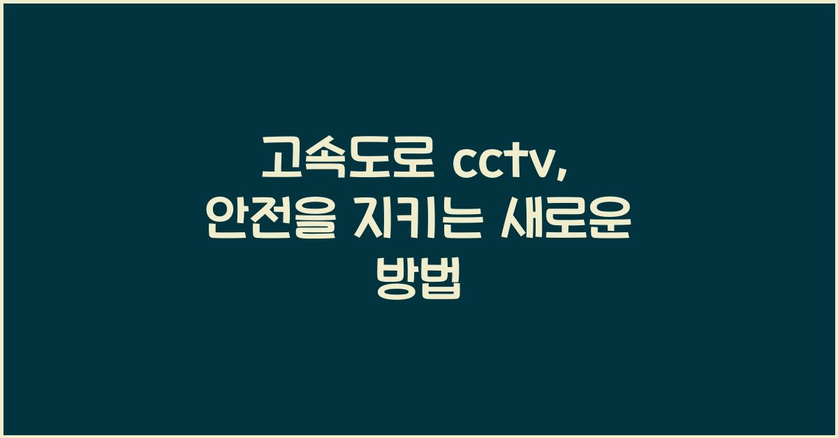 고속도로 cctv