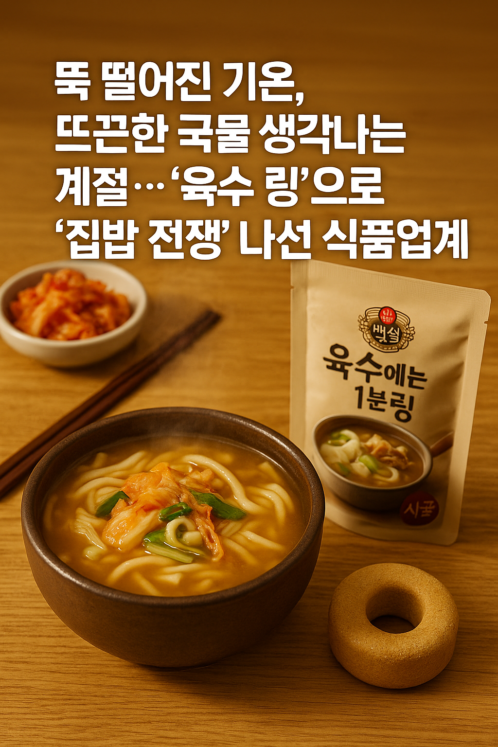 1분만에 완성되는 백설 육수 링과 따뜻한 국물 한 그릇