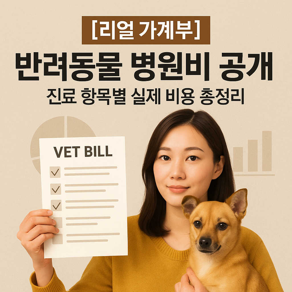 [리얼 가계부] 반려동물 병원비 공개 ｜ 진료 항목별 실제 비용 총정리