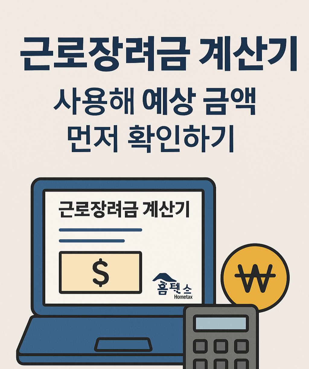 근로장려금 계산기 사용해 예상 금액 먼저 확인하기