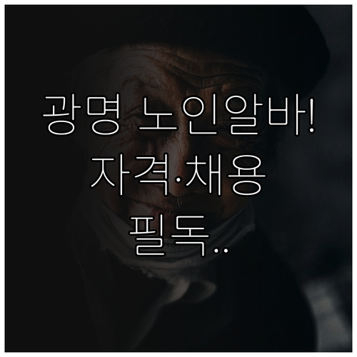 광명시 시니어클럽 노인 일자리 참여 ..