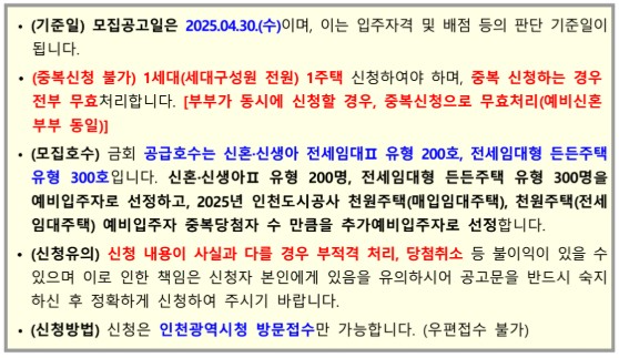 천원주택 신청 방법