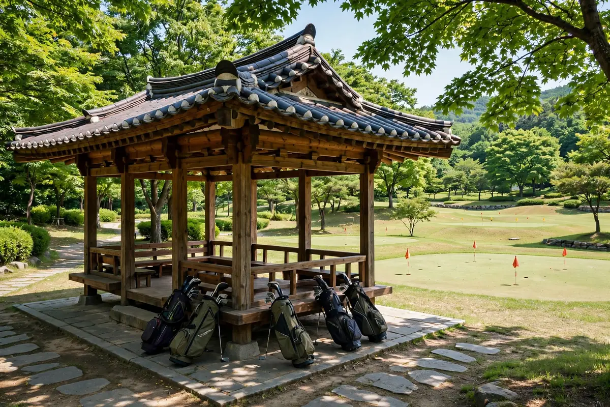 파크골프장 옆 휴게 정자