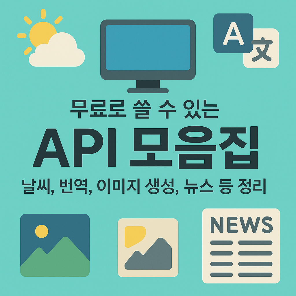 무료로 쓸 수 있는 API 모음집 - 날씨, 번역, 이미지 생성, 뉴스 등 정리