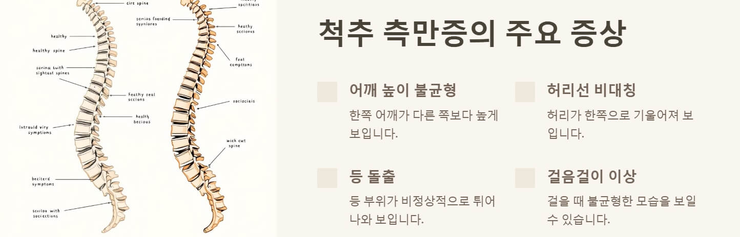 척추 측만증 증상 치료법