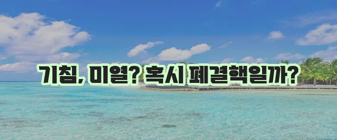 폐결핵 초기 증상과 전염 치료방법 확실히 알아야 합니다