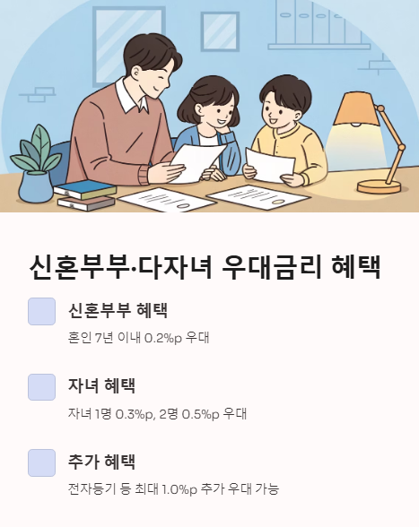 신혼부부 다자녀 우대금리 혜택