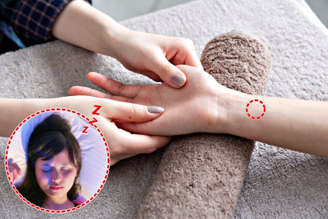 잠 잘 오게 하는 방법, 손목 지압