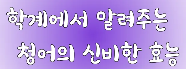 학계에서 알려주는 청어의 신비한 효능
