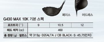 핑 G430 맥스 10K 스펙