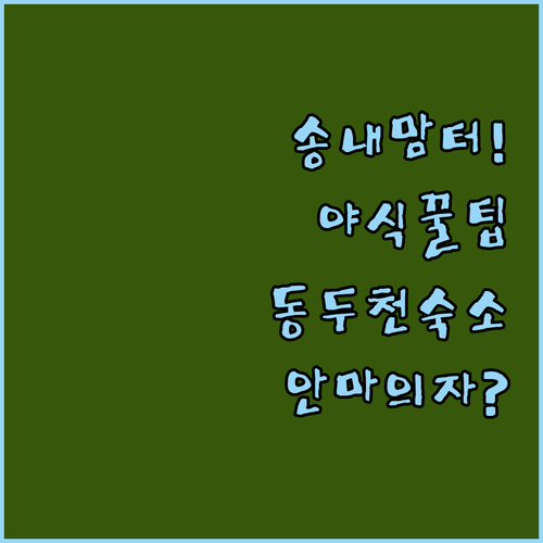 송내동 맘스터치 야식 주문 팁과 안마..