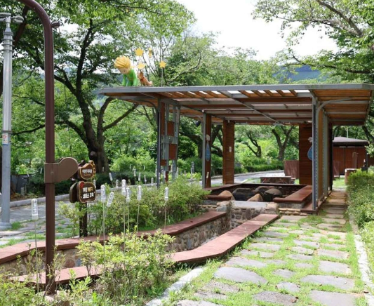 수안보 온천 족욕길