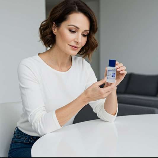 헥사메딘 사용법과 부작용, 헥사메딘 설명서를 보는 여성