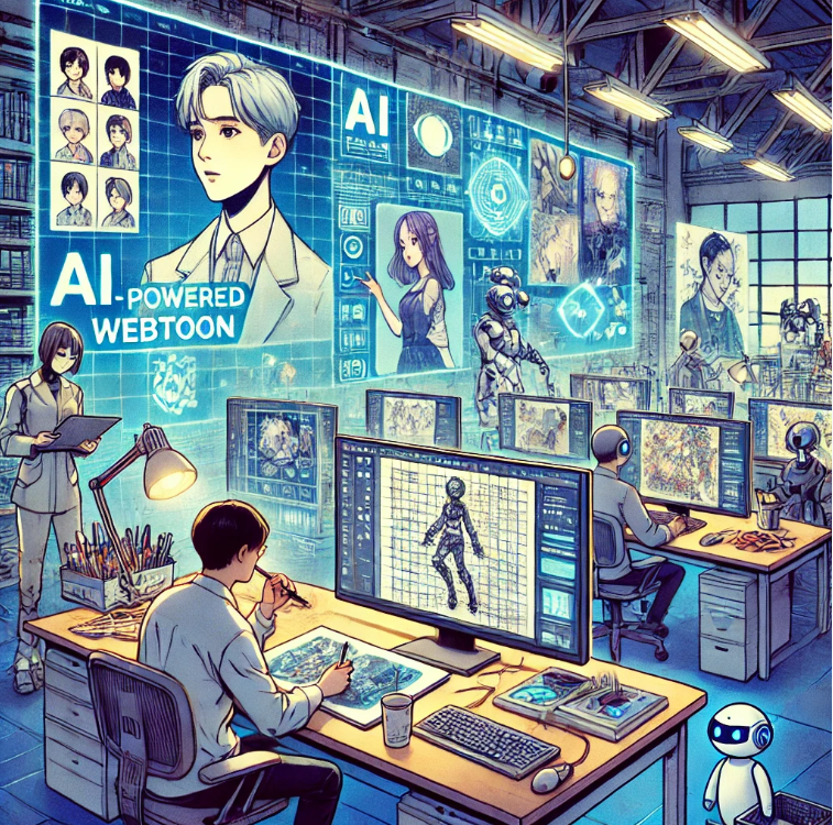 AI와 만화 산업 관련 이미지
