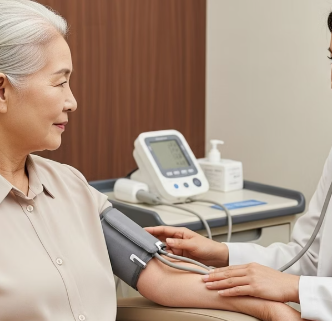 노인 혈압 검사