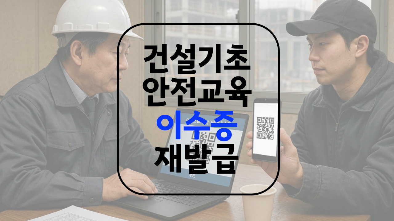 건설 기초안전교육 이수증 조회