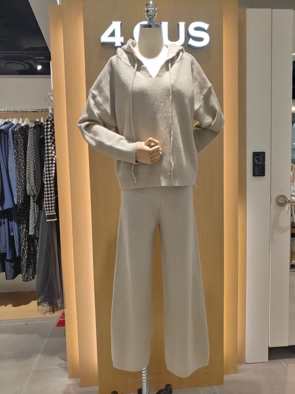 포커스 심플 후드 니트 팬츠 세트 FW1J7ST0216