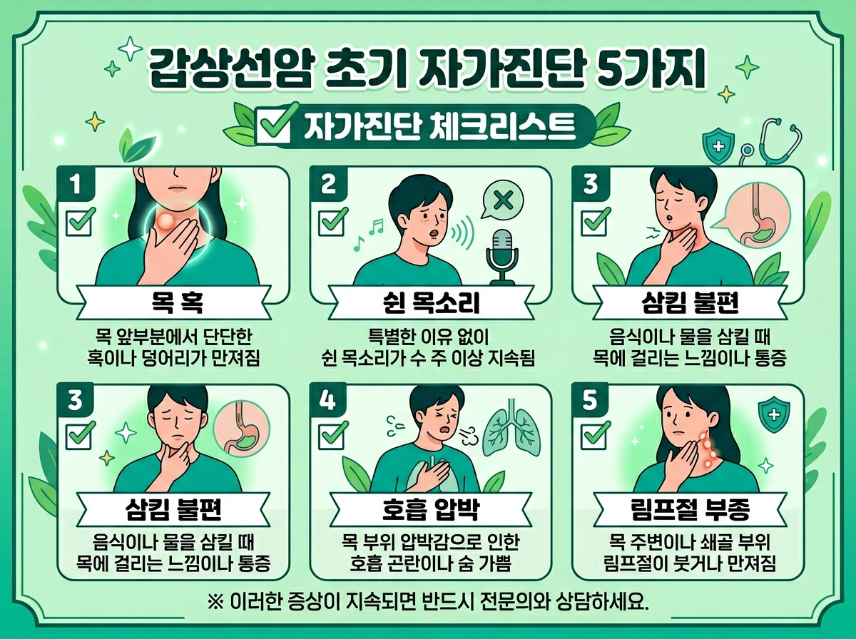 갑상선암 증상 초기 자가진단 5가지