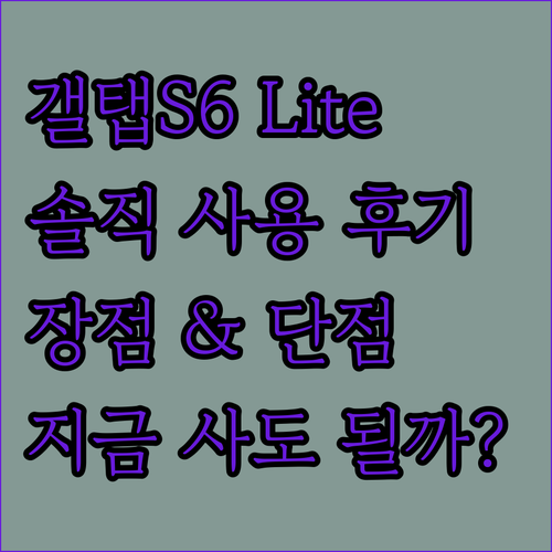 갤럭시탭 S6 Lite.. 실제 사용