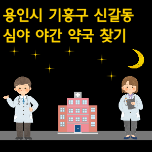 용인시 신갈동 심야 야간 약국 찾기