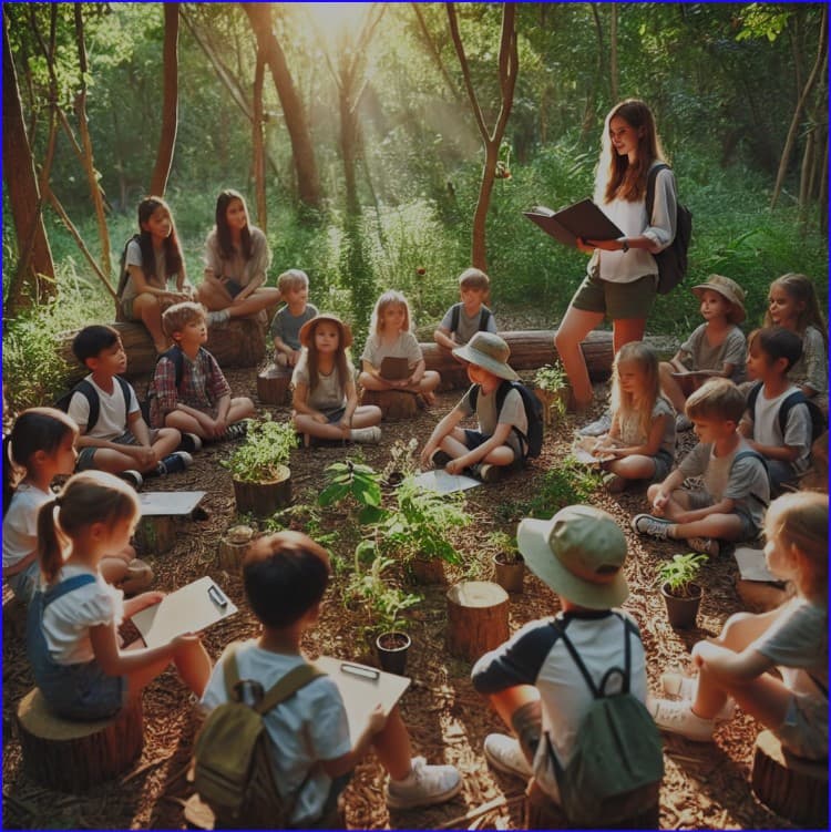 숲 속 교실의 가치인 자연에서 배우는 통합 교육의 장점