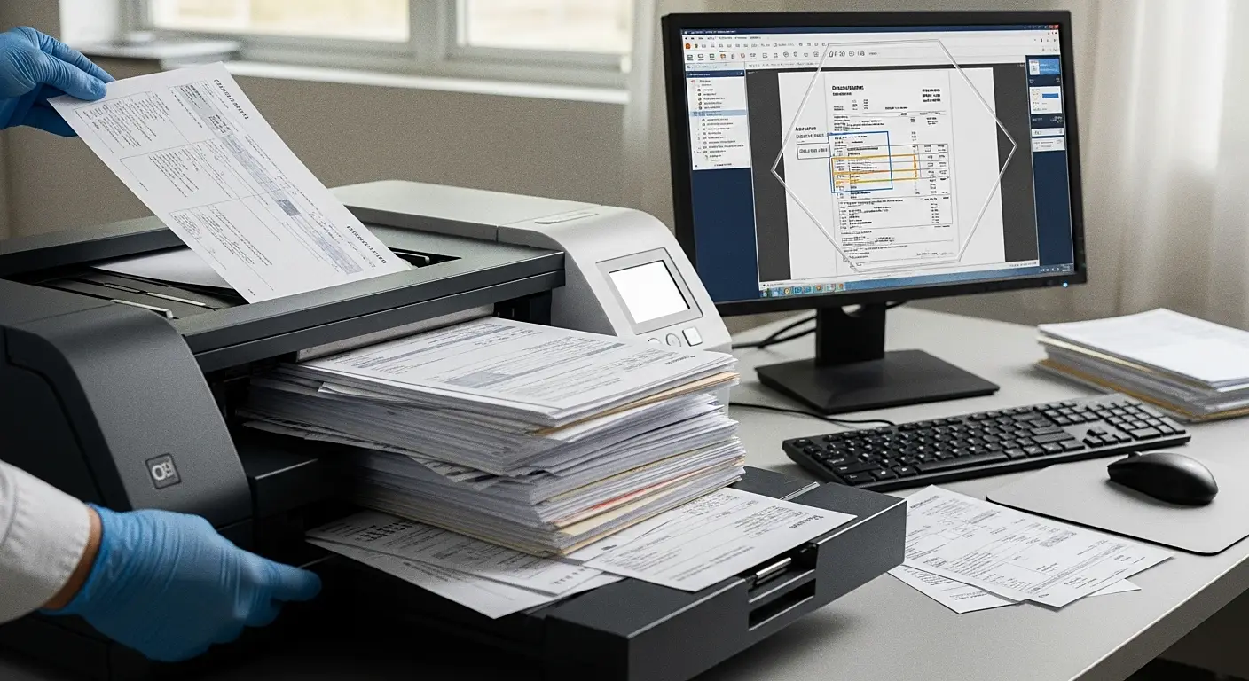 서류처리하는 이미지