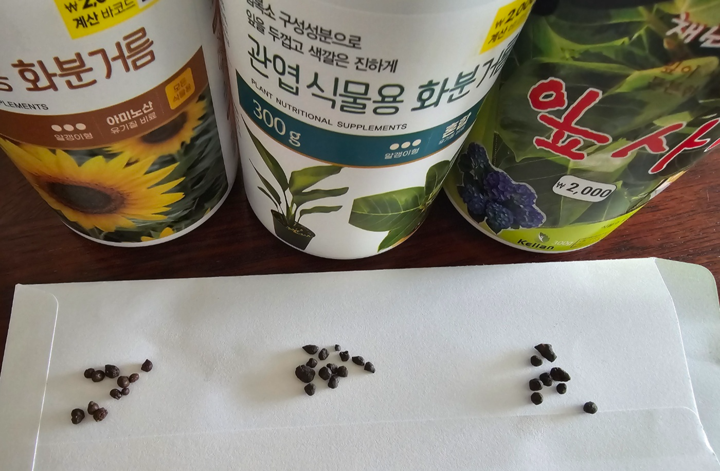 3가지 제품의 알갱이 모두 비슷해요