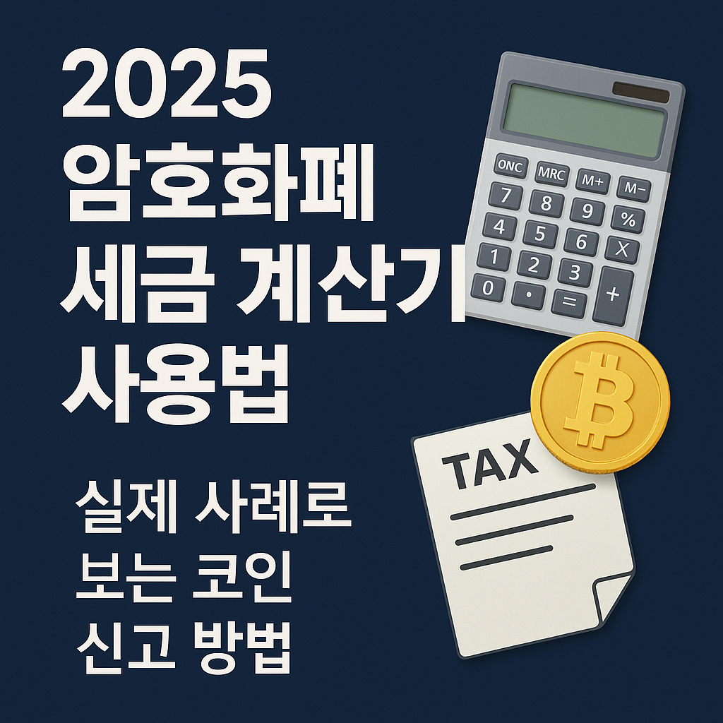 2025 암호화폐 세금 계산기 사용법|실제 사례로 보는 코인 신고 방법