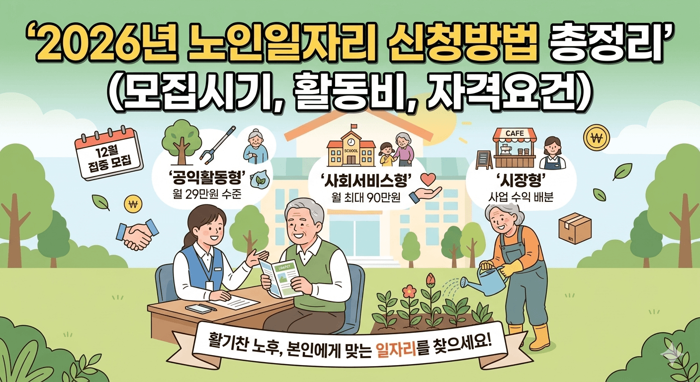 2026년 노인일자리 신청방법 및 자격조건 정리