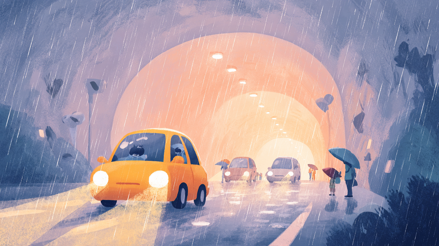 비 오는 날 운전 주의사항(초보 운전)