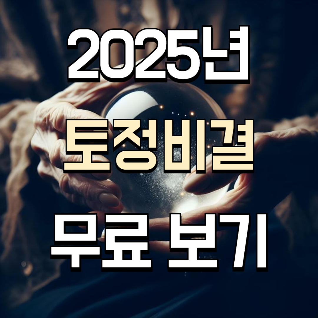 2025년 토정비결 무료 보기 ✅